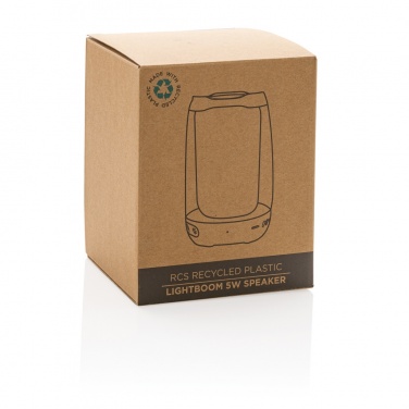 Logo trade promotional product photo of: RCS recycled plastic Lightboom 5W speaker