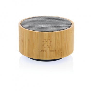 Logotrade promotional giveaway image of: RCS recycled plastic and bamboo 3W wireless speaker