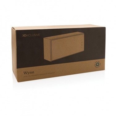 Logotrade business gift image of: Wynn 20W bamboo wireless speaker