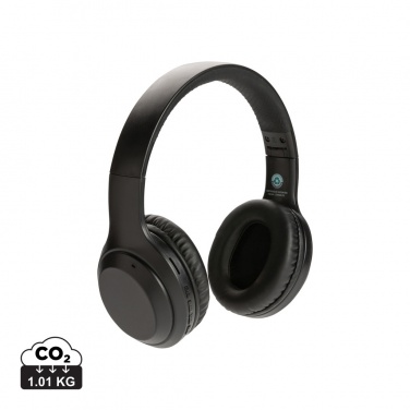 Logo trade promotional giveaways picture of: RCS standard recycled plastic headphone