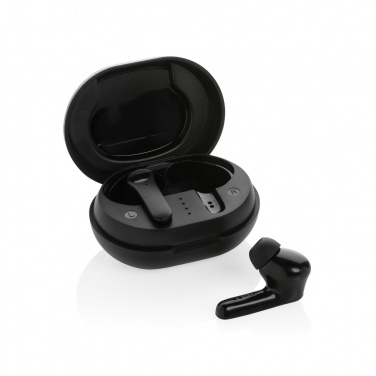Logo trade promotional giveaways picture of: RCS standard recycled plastic TWS earbuds
