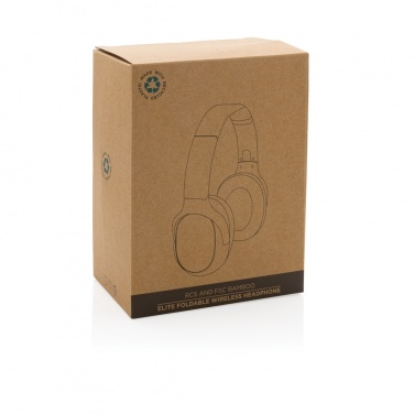 Logotrade promotional gifts photo of: RCS and bamboo Elite Foldable wireless headphone