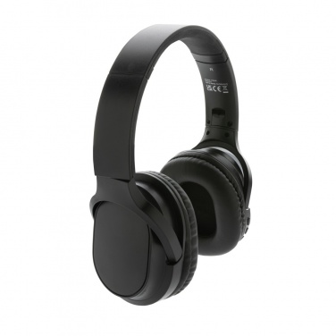 Logo trade promotional merchandise image of: RCS recycled plastic Elite Foldable wireless headphone