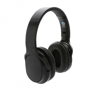 Logo trade promotional giveaways image of: RCS recycled plastic Elite Foldable wireless headphone