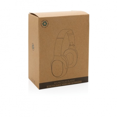 Logotrade promotional item image of: RCS recycled plastic Elite Foldable wireless headphone