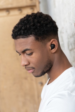 Logo trade promotional products image of: Urban Vitamin Palm Springs RCS rplastic ENC earbuds