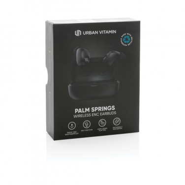 Logo trade business gift photo of: Urban Vitamin Palm Springs RCS rplastic ENC earbuds