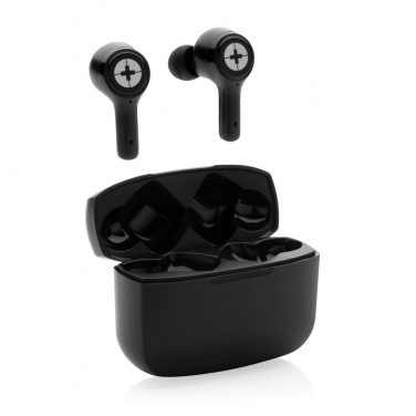 Logotrade advertising product picture of: RCS recycled plastic Swiss Peak ANC TWS earbuds