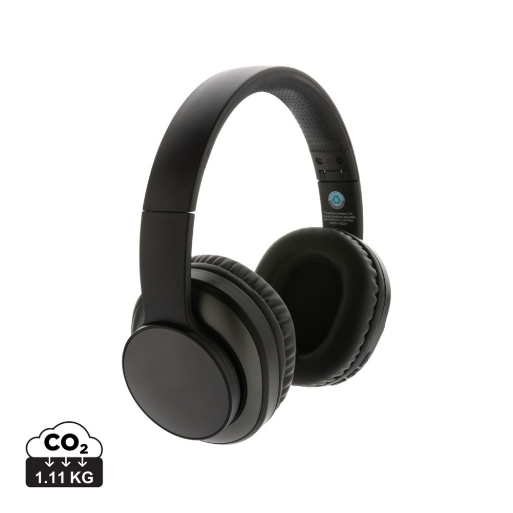 Logotrade promotional item picture of: Terra RCS recycled aluminium wireless headphone