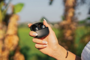 Logo trade promotional gifts picture of: Terra RCS recycled aluminium wireless earbuds
