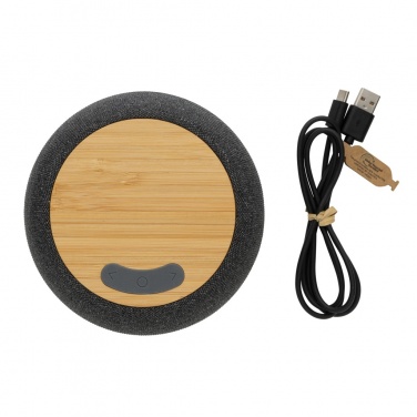 Logo trade corporate gifts picture of: RCS Rplastic/PET and bamboo 5W speaker