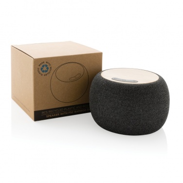 Logo trade promotional product photo of: RCS Rplastic/PET and bamboo 5W speaker