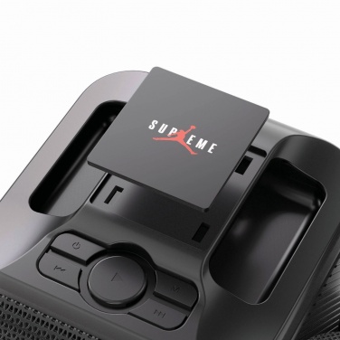 Logotrade promotional item picture of: Singvibe RCS recycled plastic karaoke set with double mic