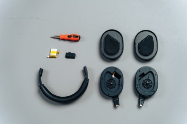 Logo trade promotional products picture of: Irvine RCS recycled and repairable ANC wireless headphone