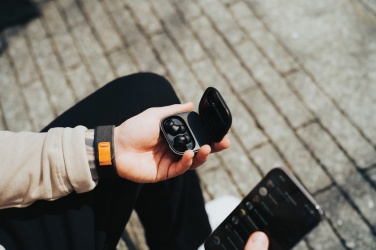 Logo trade promotional giveaway photo of: Lakewood RCS recycled and repairable wireless earbuds