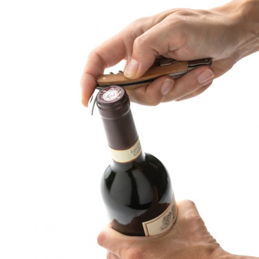 Logo trade promotional giveaways image of: Wooden Corkscrew