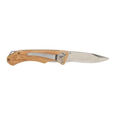 Logo trade promotional merchandise picture of: Wooden outdoor knife