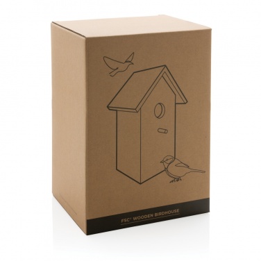 Logo trade promotional merchandise image of: Wooden birdhouse