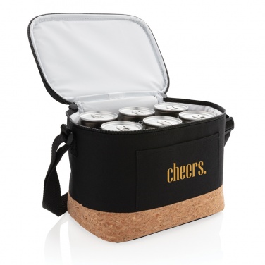 Logo trade promotional items image of: Two tone cooler bag with cork detail