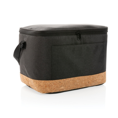 Logo trade promotional giveaways image of: Impact AWARE™ XL RPET two tone cooler bag with cork detail
