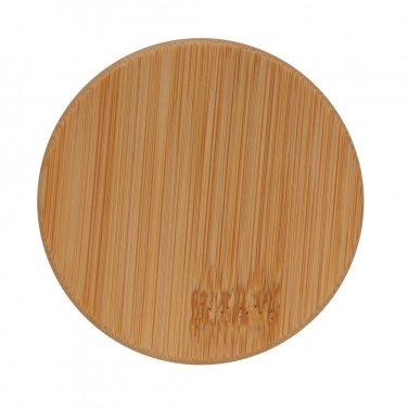 Logo trade advertising products image of: Double wall borosilicate glass with bamboo lid 350ml 2pc set