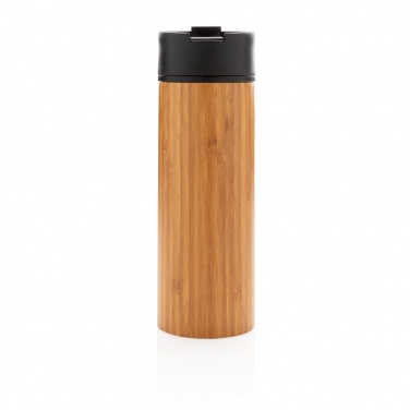 Logo trade promotional gift photo of: Bogota vacuum bamboo coffee mug