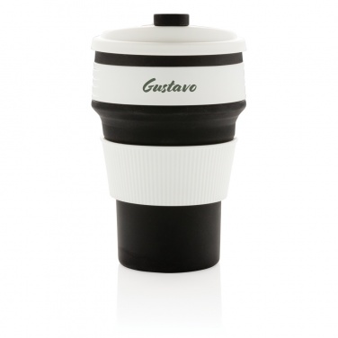 Logo trade promotional giveaways picture of: Foldable silicone cup