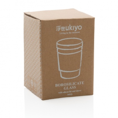 Logo trade promotional products picture of: Ukiyo borosilicate glass with silicone lid and sleeve