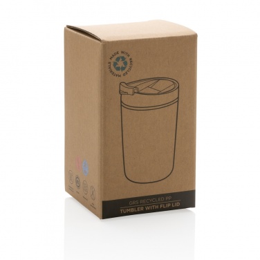 Logotrade promotional products photo of: GRS Recycled PP tumbler with flip lid