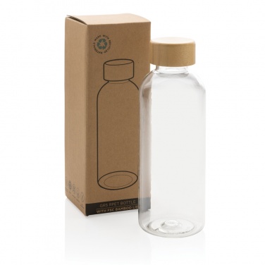 Logo trade promotional gifts image of: RCS RPET bottle with bamboo lid