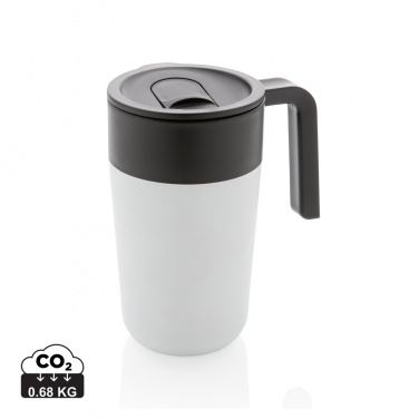 Logo trade corporate gift photo of: GRS Recycled PP and SS mug with handle