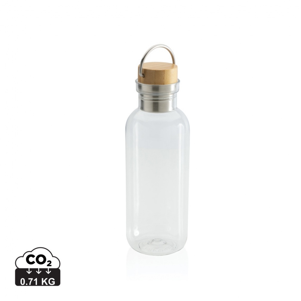 Logo trade promotional giveaways image of: RCS RPET bottle with bamboo lid and handle