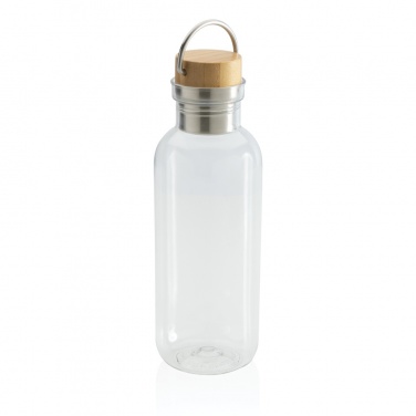 Logo trade corporate gifts picture of: RCS RPET bottle with bamboo lid and handle