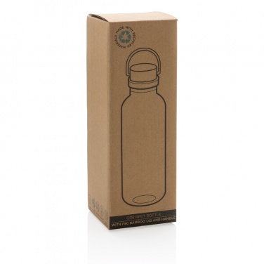 Logotrade promotional items photo of: RCS RPET bottle with bamboo lid and handle