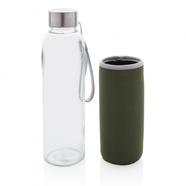 Logo trade promotional merchandise picture of: Glass bottle with neoprene sleeve