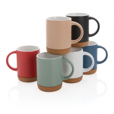 Logo trade business gifts image of: Ceramic mug with cork base 280ml