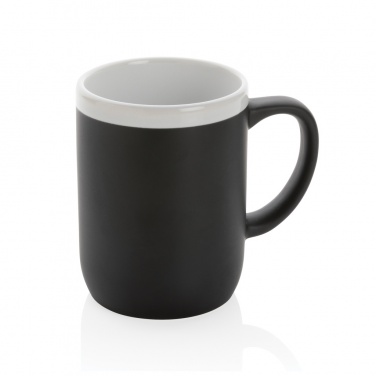 Logo trade advertising products image of: Ceramic mug with white rim 300ml