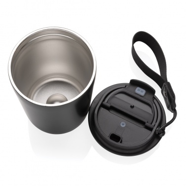 Logotrade promotional gift image of: Cuppa RCS re-steel vacuum tumbler with lanyard