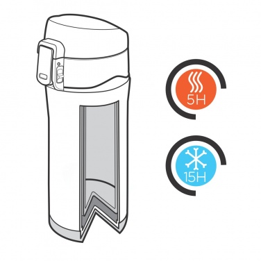 Logo trade promotional product photo of: RCS Recycled stainless steel easy lock vacuum mug