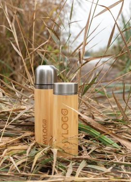 Logo trade advertising products picture of: Leak proof bamboo vacuum bottle