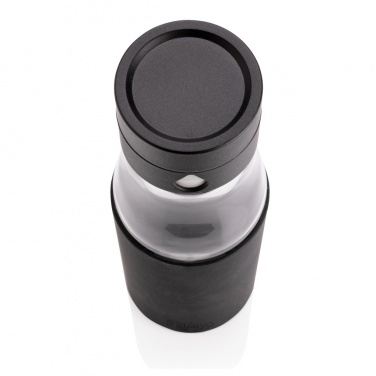 Logo trade business gifts image of: Ukiyo glass hydration tracking bottle with sleeve