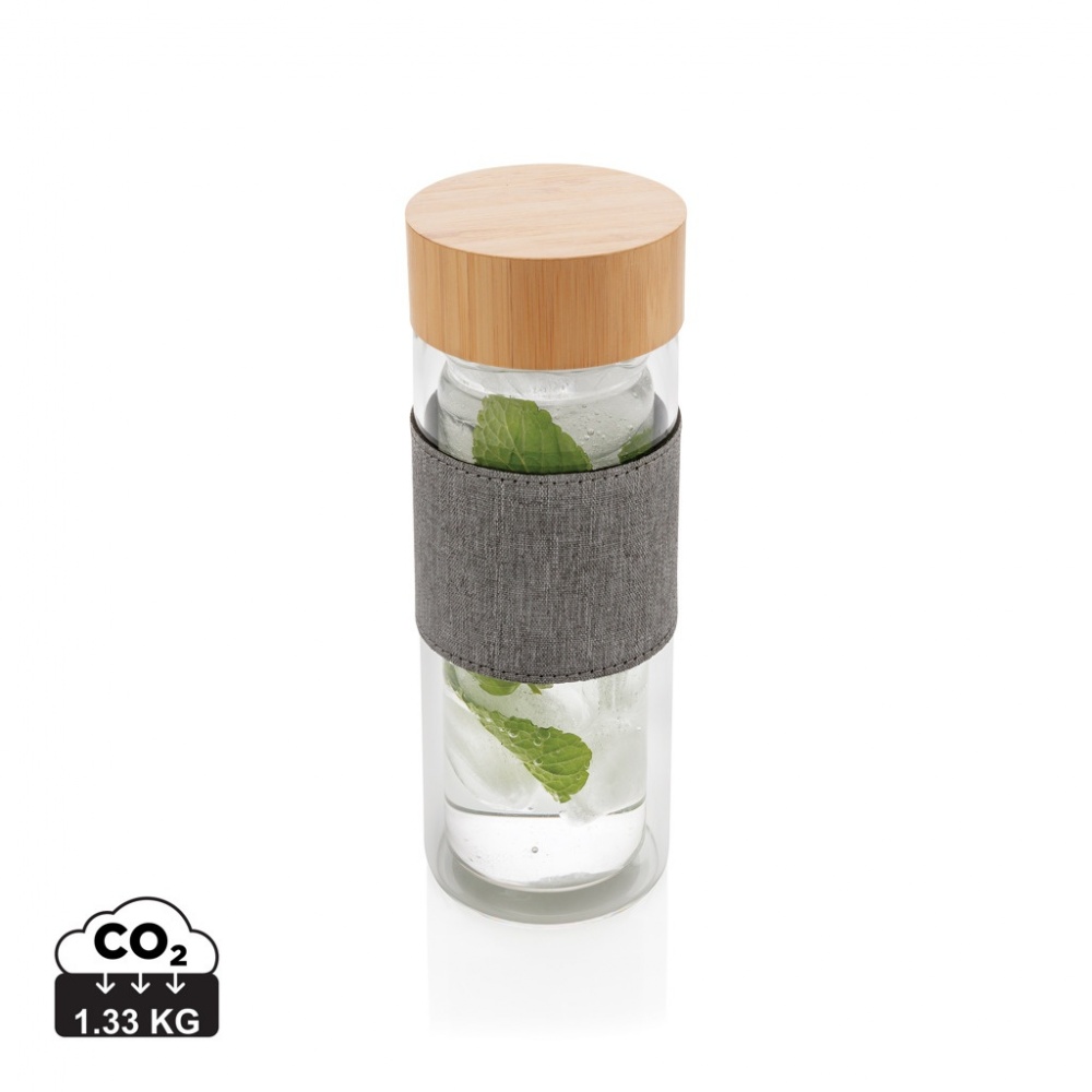 Logotrade advertising product image of: Impact double wall borosilicate glass bottle