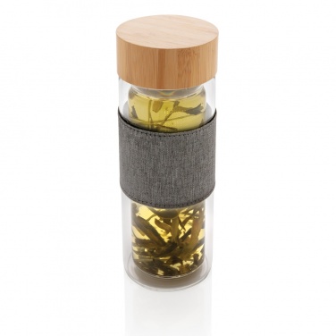 Logo trade promotional products image of: Impact double wall borosilicate glass bottle