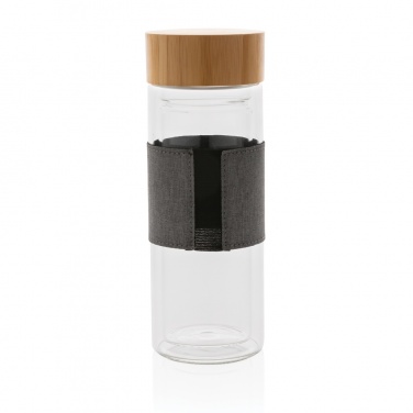 Logo trade business gift photo of: Impact double wall borosilicate glass bottle