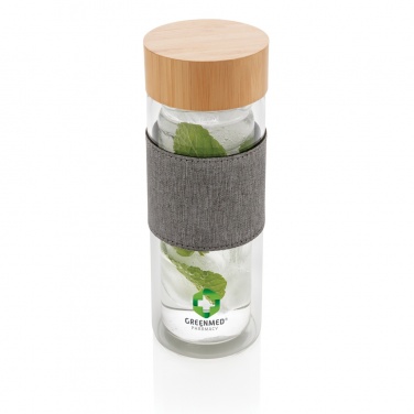 Logo trade promotional giveaways picture of: Impact double wall borosilicate glass bottle