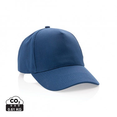 Logo trade promotional merchandise photo of: Impact 5panel 280gr Recycled cotton cap with AWARE™ tracer