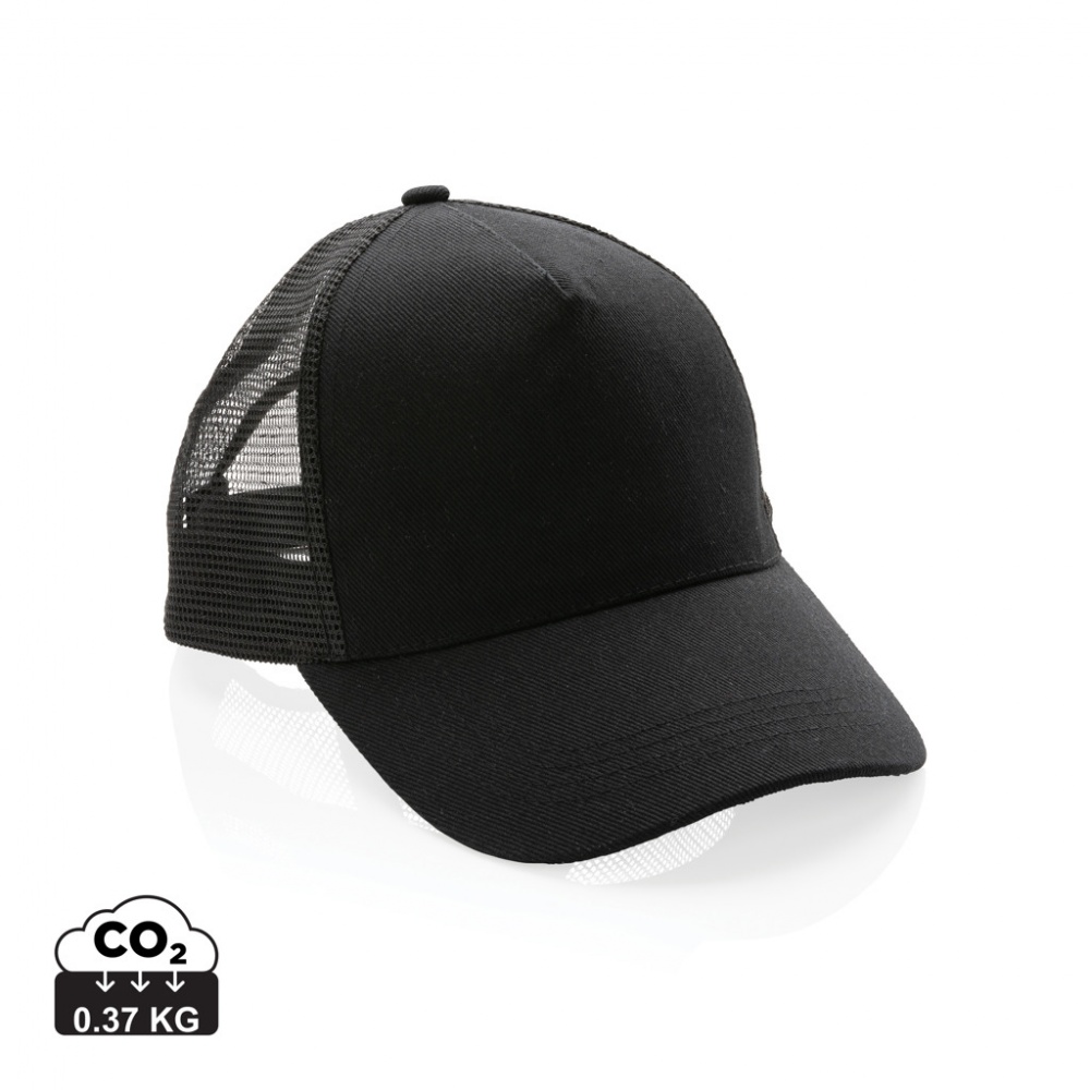 Logotrade promotional gift picture of: Impact AWARE™ Brushed rcotton 5 panel trucker cap 190gr