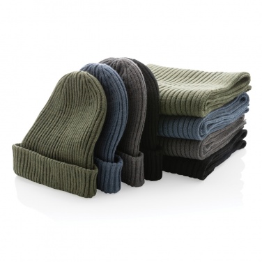 Logo trade promotional merchandise image of: Impact AWARE™  Polylana® double knitted beanie