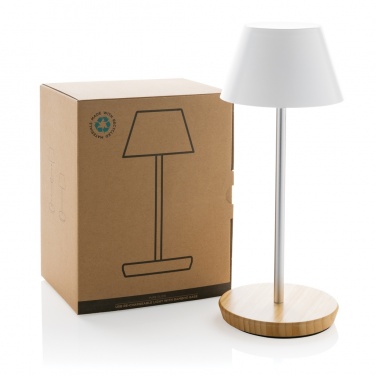 Logotrade promotional merchandise image of: Pure Glow RCS usb-rechargeable recycled plastic table lamp