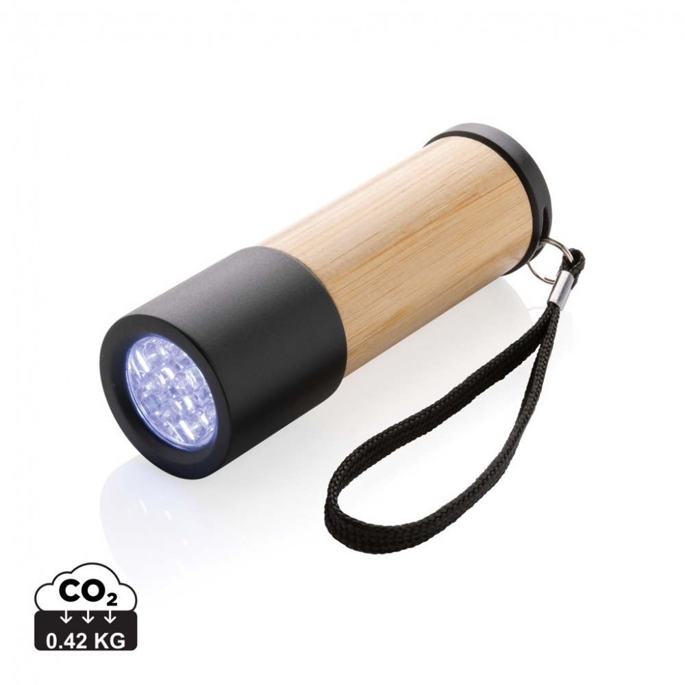 Logotrade promotional merchandise photo of: Bamboo and RCS certfied recycled plastic torch